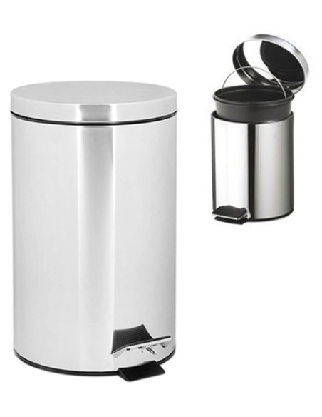 PAPELERA PEDAL INOX 5L