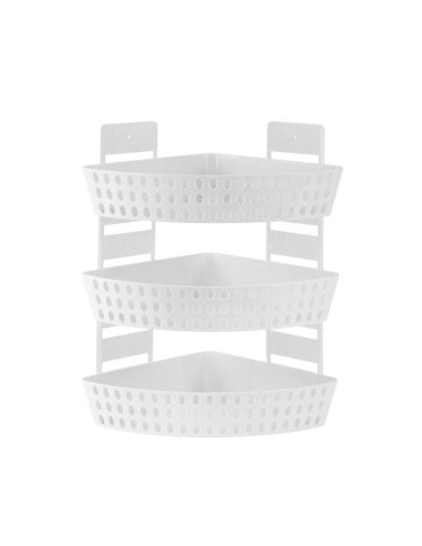 ESTANTERIA RINCONERA DE BAÑO 3 PISOS BLANCO