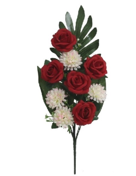 CONJUNTO ROSAS-MUM X 9-52 CM (ROJO)