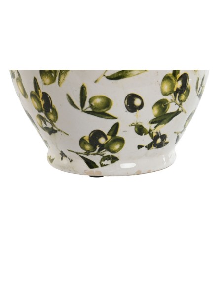 JARRON GRES 17X17X22 OLIVAS VERDE