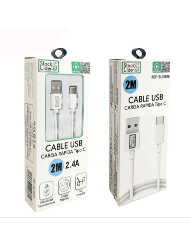 SL10038 CABLE USB TIPO C 2M (6U)
