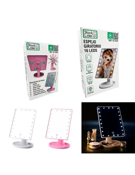 ESPEJO CON LUZ GIRATORIO  SL10367