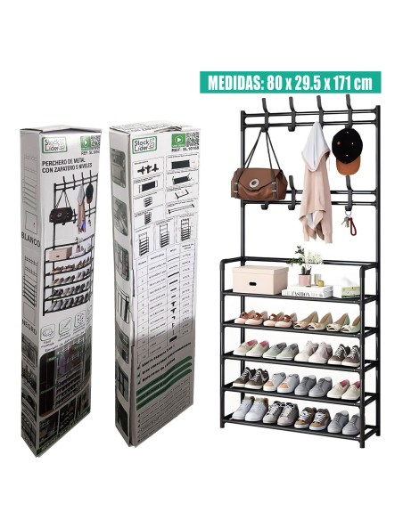 PERCHERO CON ZAPATERO 5 NIVELES SL10168