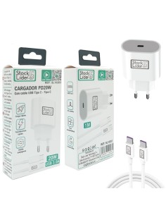 CARGADOR PD20W + USB TIPO C SL10203