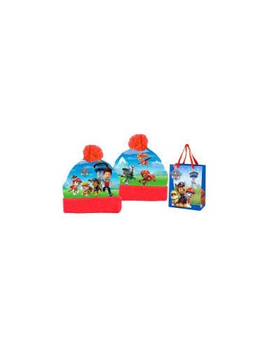 GORRO POMPON INVIERNO PAW PATROL (C/ BOLSA REGALO)