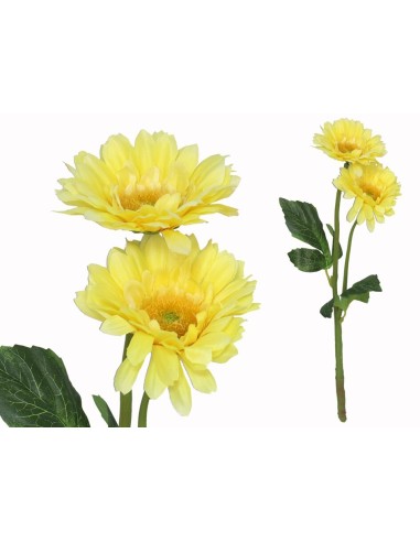 VARA GERBERA X2 -43CM (AMARILLO)