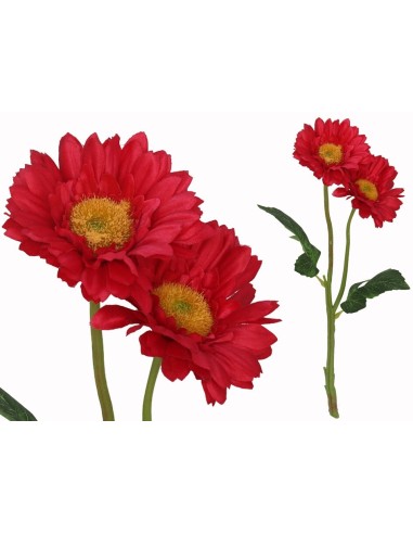 VARA GERBERA X2 -43CM (ROJO)