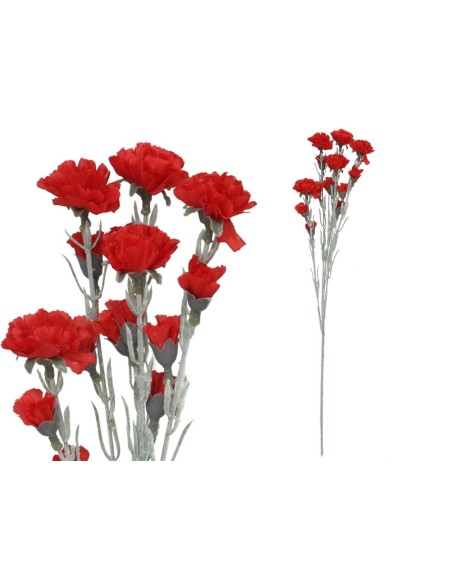 VARA CLAVELLINA FLOCADA X 5-59 CM (ROJO)