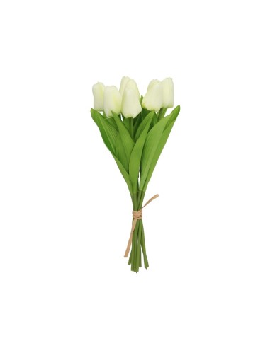 ATADO TULIPANES MINI X 8 -35 CM (BLANCO)