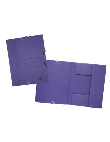 CARPETA CARTON GOMAS Y SOLAPAS 4º AZUL