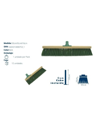 CEPILLO JARDÍN 50CM SIN MANGO DE MADERA