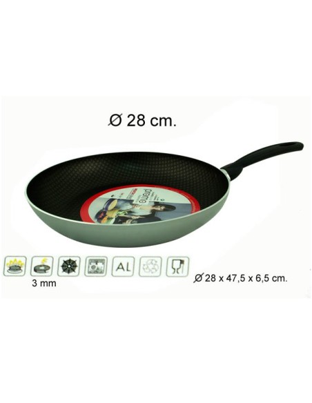 SARTÉN PLATEADA 28 CM