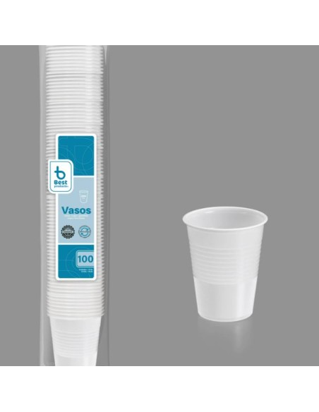 S/100 VASO REUTILIZABLE BLANCO 200 CC PP