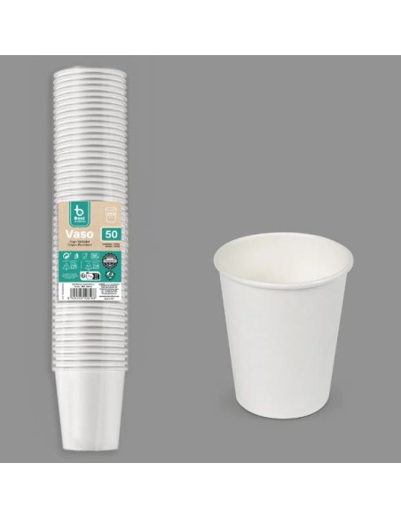 S/50 VASO CARTÓN BLANCO 250 CC