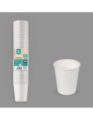 S/50 VASO CARTÓN BLANCO 200 CC