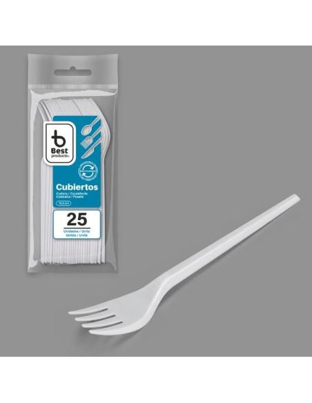 S/25 TENEDOR REUT. BLANCO 16,5 CM