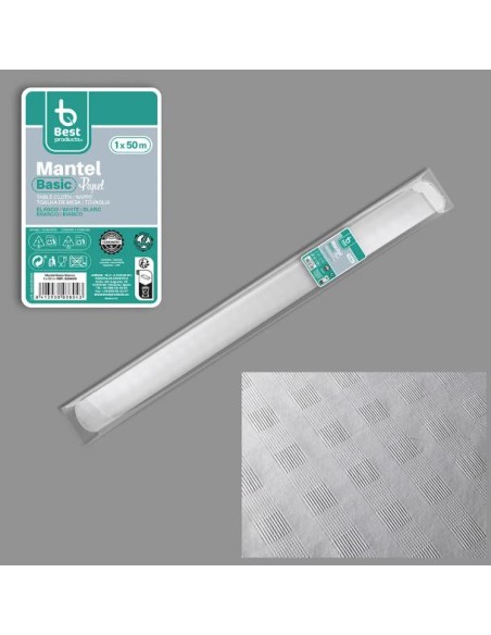 ROLLO MANTEL 1X50M. BLANCO 50 X 1 M ROLLO MANTEL 1 X 50 M. B