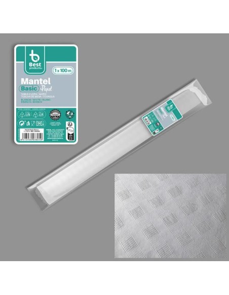 ROLLO MANTEL 1X100M. BLANCO 100 X 1 M ROLLO MANTEL 1 X 100 M