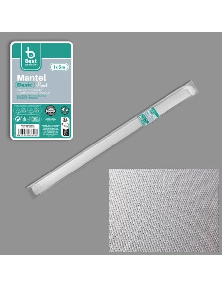 ROLLO MANTEL BLANCO 5 x 1 M