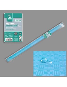 ROLLO MANTEL PLASTIFICADO AZUL BABY 5 X 1,20 M