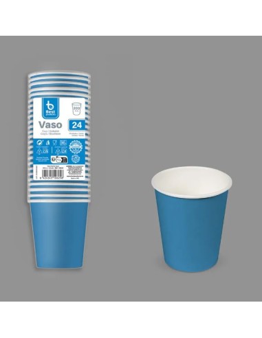 S/24 VASO 200CC CARTON AZUL