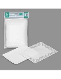 S/3 BANDEJA 18X24CM RECTANGULAR + BLONDA BLANCA