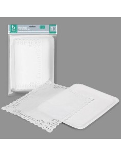 BANDEJA RECTANGULAR + BLONDA BLANCA 31 X 38 CM