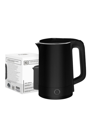 EMMA HERVIDOR DOBLE PARED NEGRO 2200W 1,5L GB1K12