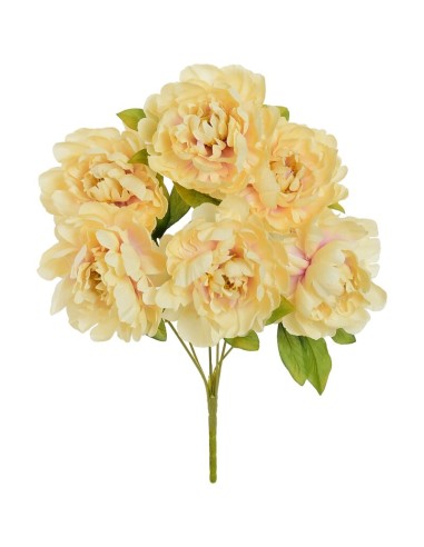 RAMO PEONIA X 6 (A)-42 CM (BEIG)