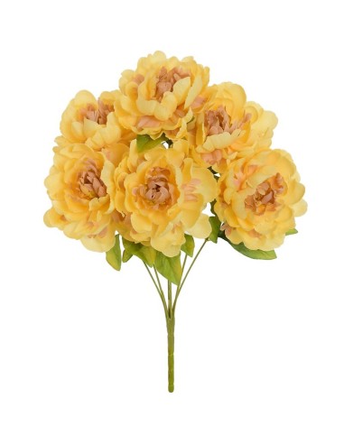 RAMO PEONIA X 6 (A)-42 CM (OCRE)