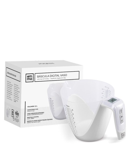 EMMA BASCULA COCINA DIGITAL VASO BLANCA 1,2L GB1K6