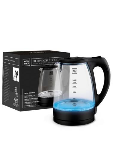 EMMA HERVIDOR VIDRIO ELECTRICO 2200W 1,7 L GB1K6