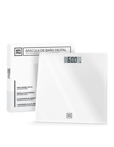 EMMA BASCULA DIGITAL BLANCO 30X30CM  GB1K12