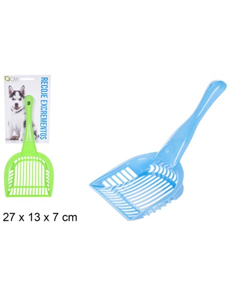 RECOGEDOR EXCREMENTOS PLASTICO SURTIDO 27 CM