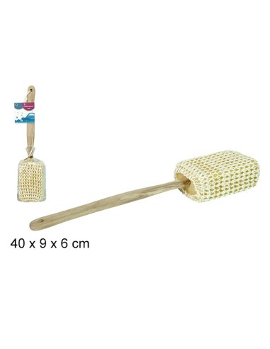 ESPONJA RIZO-PITA MANGO MADERA 40 CM