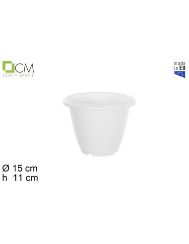 MACETA 15CM ELSA BLANCA