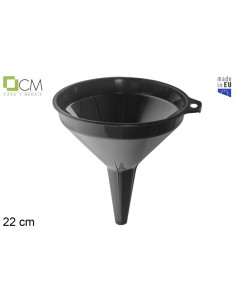 EMBUDO PLASTICO NEGRO 22CM