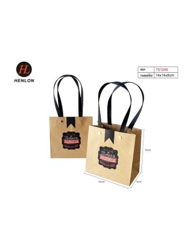 BOLSA REGALO MODERNO 14X14X8CM