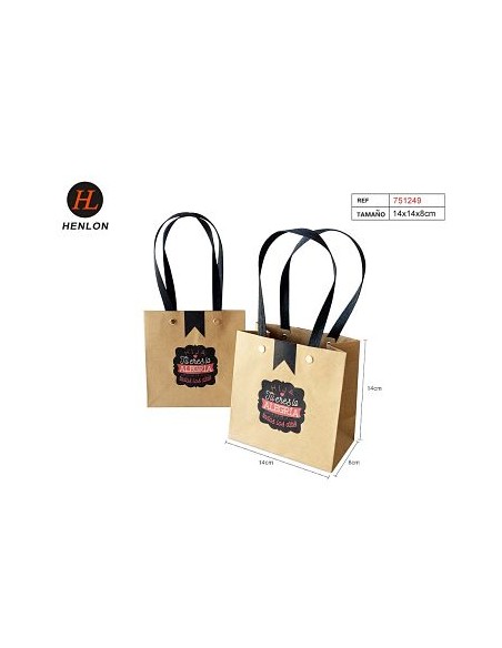 BOLSA REGALO MODERNO 14X14X8CM