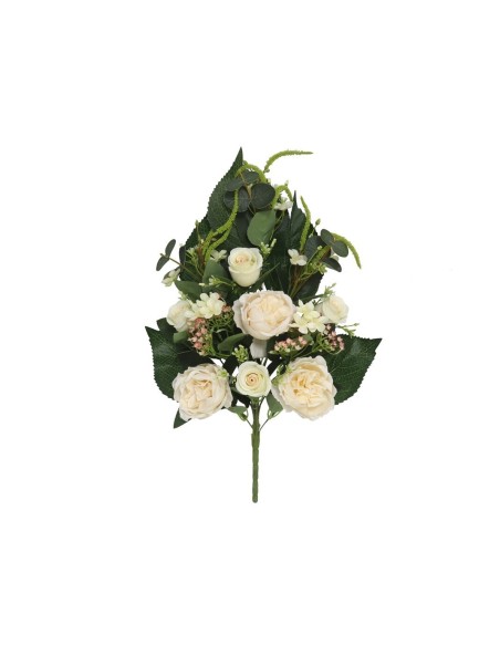 CONJUNTO ROSA INGLESA X12-56 CM (BLANCO)