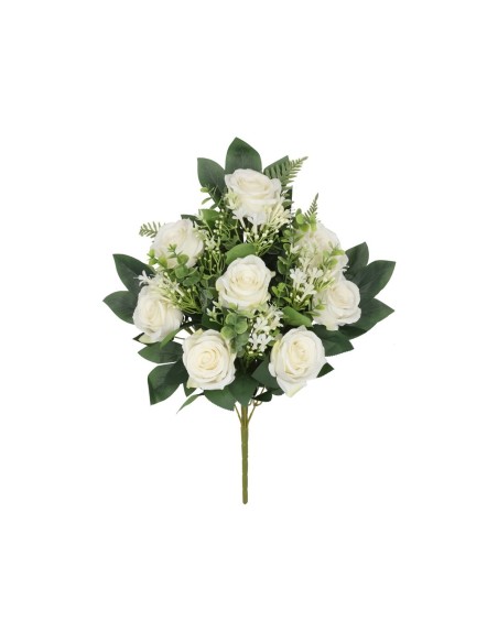 CONJUNTO ROSAS MED X 12 - 56 CM (BLANCO)