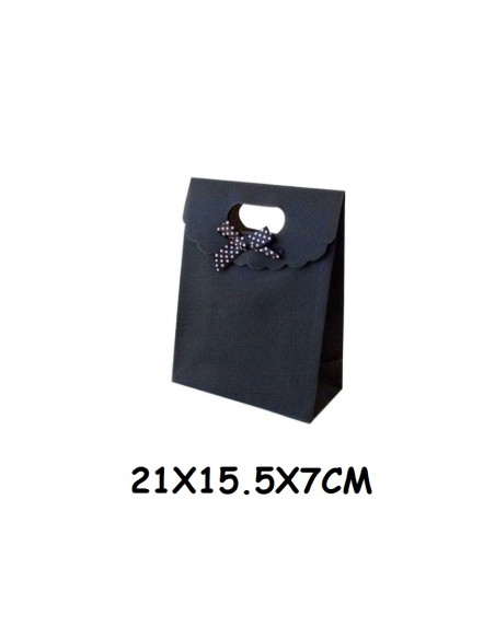 BOLSA REGALO NEGRO 21X15.5X7CM