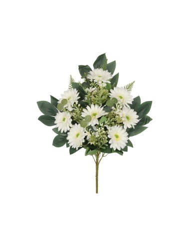 CONJUNTO GERBERAS X 12 - 56 CM (BLANCO)