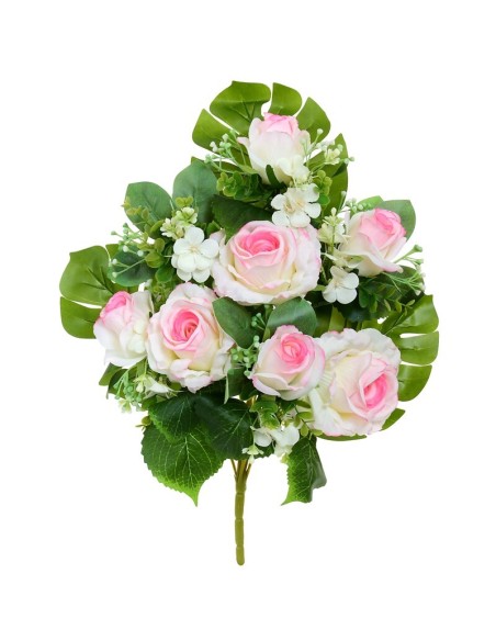 CONJUNTO ROSAS-CAPULLOS X8-54CM (ROSA)