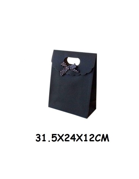 BOLSA REGALO NEGRO 31.5X24X12CM