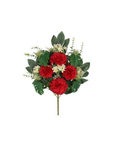 CONJUNTO CLAVEL-MIXED X 12 - 56 CM(ROJO)