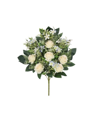 CONJUNTO ROSAS-STAR X 12 - 56 CM (CREMA)