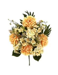 R.U/C. PEONIAS/HORTENSIAS X11 NARANJA 58cm
