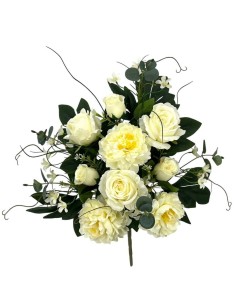 R.U/C. ROSAS/PEONIAS X12 CREMA 60cm