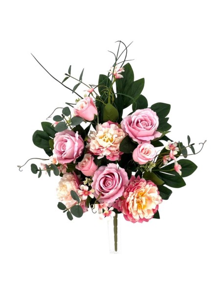 R.U/C. ROSAS/PEONIAS X12 ROSA 60cm